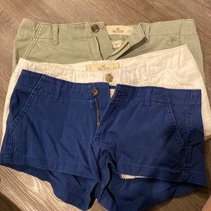 3 Pair Hollister Short Shorts